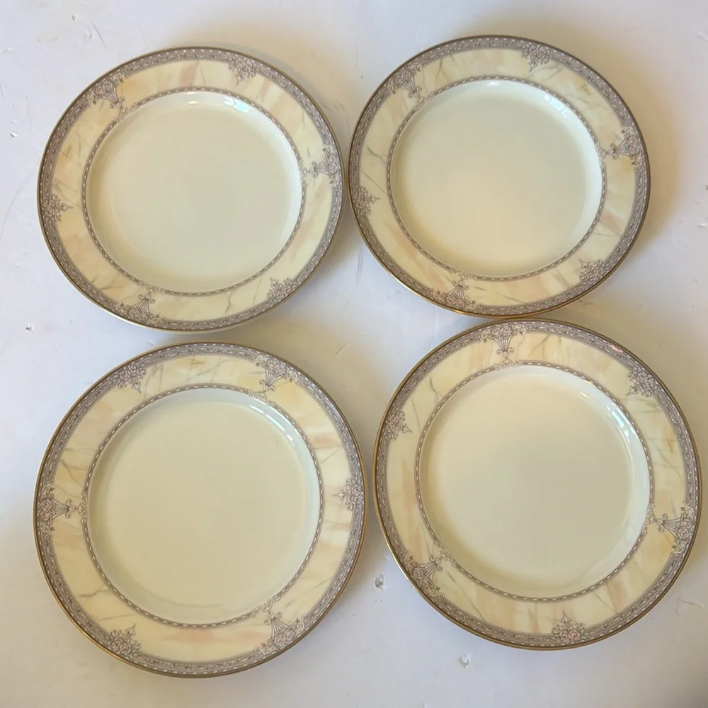 Vintage Mikasa marble 5 piece plates set